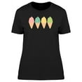 thumbnail image 1 of Four Ice Creams T-Shirt Women -Image by Shutterstock, Female Medium, 1 of 2