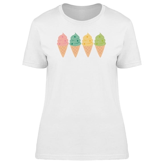 Four Ice Creams T-Shirt Women -Image by Shutterstock, Female Small