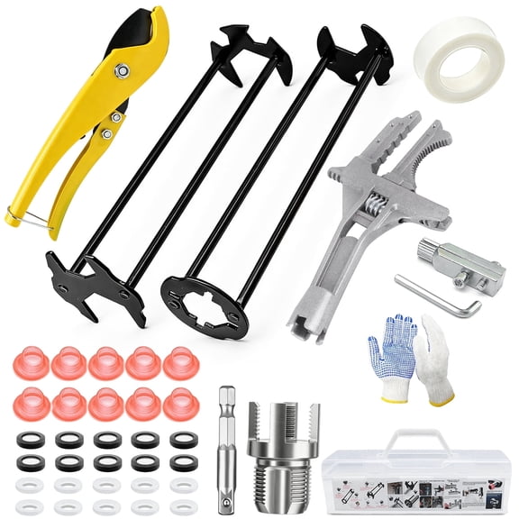 Four-Jaw Hex Universal Basin Wrench for Tight Spacespvc cutter4-inch PVC Pipe Internal and External Thread Cutterbroken pipe extractor tool