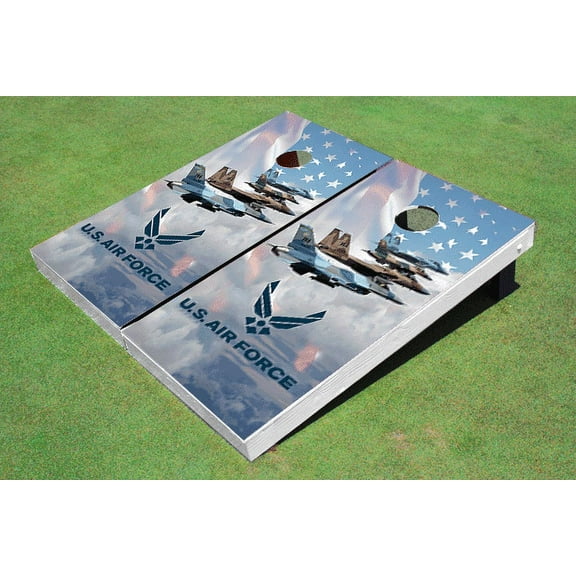 Four Jet Air Force Themed Cornhole Boards