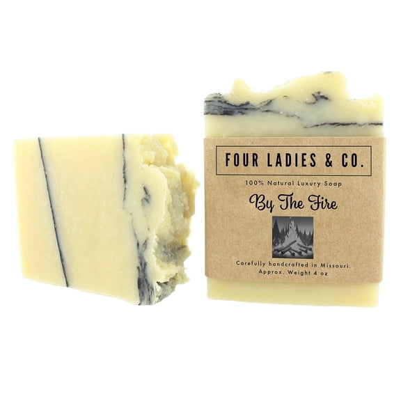 Four Ladies & Co. 100% Natural Bar Soap, By The Fire, 4 oz