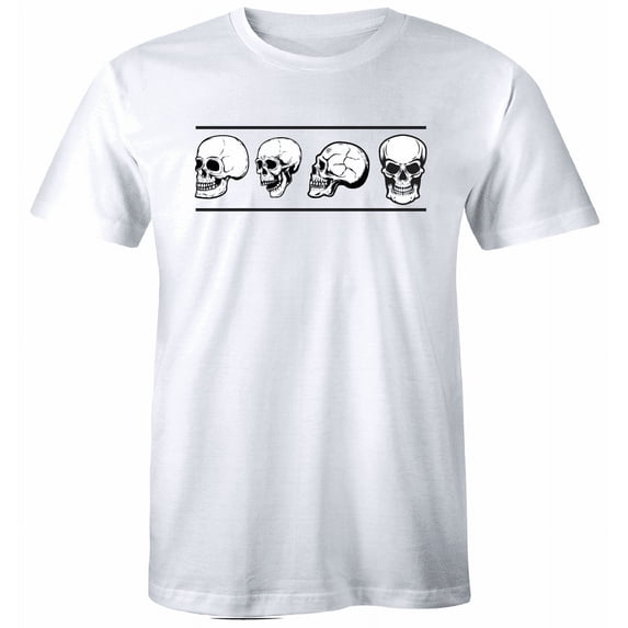 Four Laughing Skulls T-Shirt Skeleton Skull Halloween Men's Tee