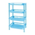 thumbnail image 1 of Four Layer Bathroom Storage Rack Multi Tier Organizer for Countertop Shower and Kitchen Shelves(Blue), 1 of 6