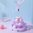 Four-Layer Space Tower Cat Turntable Toy with Feather Inserts - Self ...