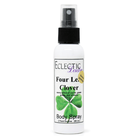 Four Leaf Clover Body Spray, Eclectic Lady, Hydrating Mist, Unisex (Double Strength), 2 oz