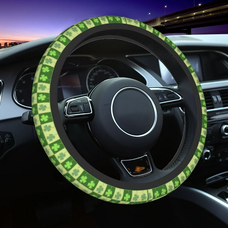 Checkerboard steering wheel cover discount