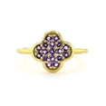 thumbnail image 1 of Four Leaf Clover Dark Amethyst Ring, 1 of 11