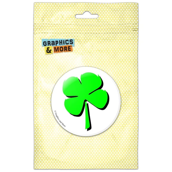 Four Leaf Clover Irish Pinback Button Pin Badge