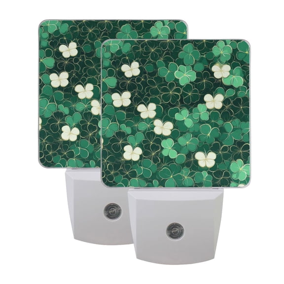 Four Leaf Clover LED Night Light with Smart Sensor Plug Into Wall Dusk to Dawn 2 packs