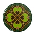 thumbnail image 1 of Four Leaf Clover Lucky Pinback Button Pin, 1 of 4