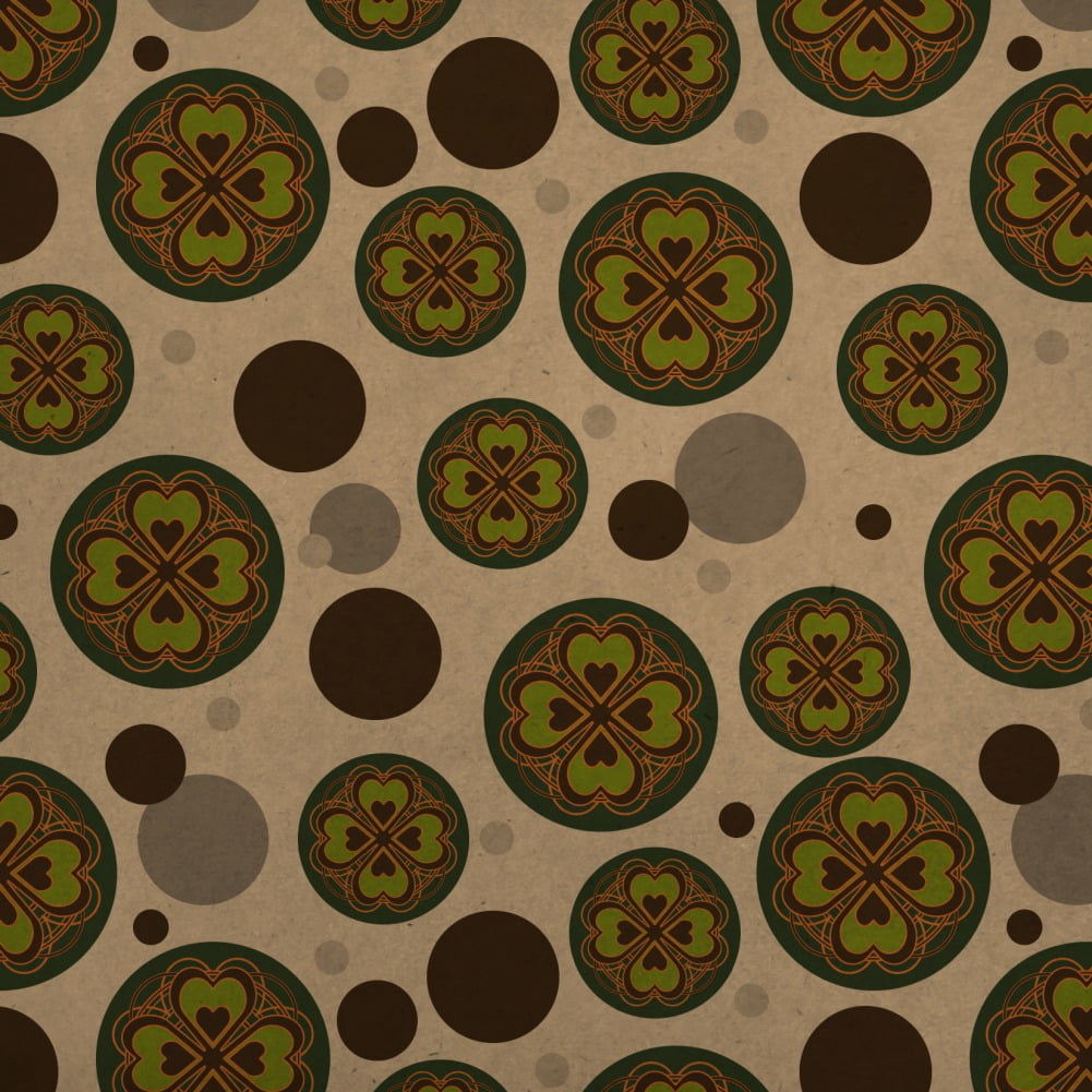 Four Leaf Clover Lucky Premium Kraft Gift Wrap Wrapping Paper Roll