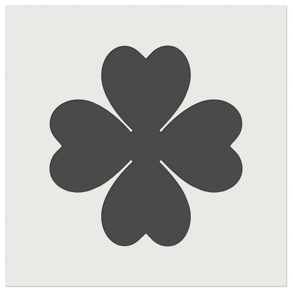 Four Leaf Clover Lucky Solid DIY Cookie Wall Craft Stencil - 7.0 Inch