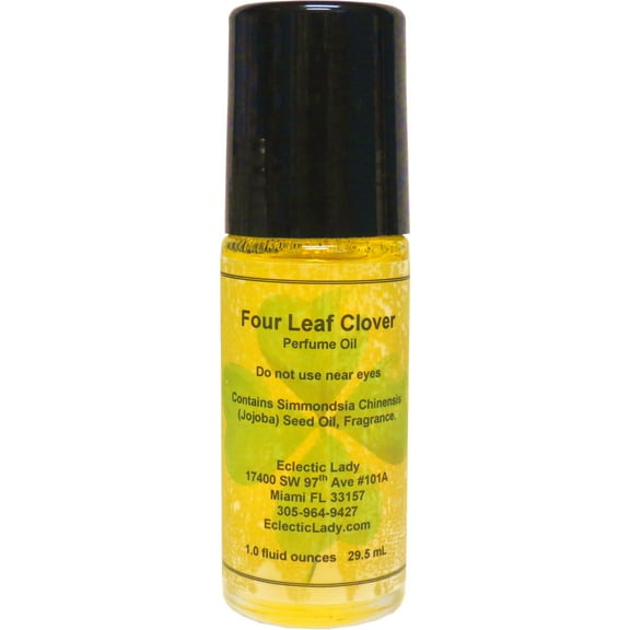 Four Leaf Clover Perfume Oil, 1.0 Oz Portable Roll-On Fragrance