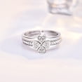 thumbnail image 1 of Four Leaf Clover Ring for Women Featuring Rotating Clover and Sparkling Zircon Accents Adjustable Size Sparkle, 1 of 5