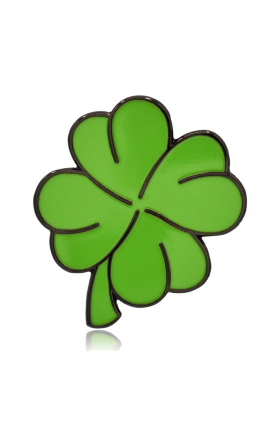 Four Leaf Clover Saint Patrick's Day Hard Enamel Pin | Clayton Jewelry Labs