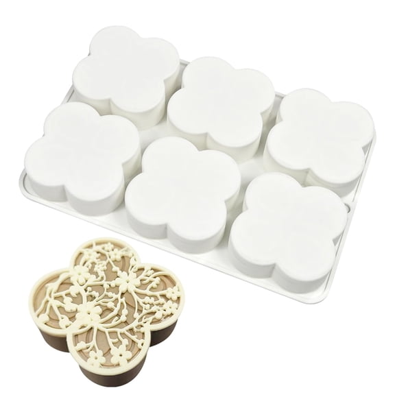 Four-Leaf Clover Shape Silicone Mold Cake Mould Cone Mousse Dessert Decorating Tools Kitchen Accessories.