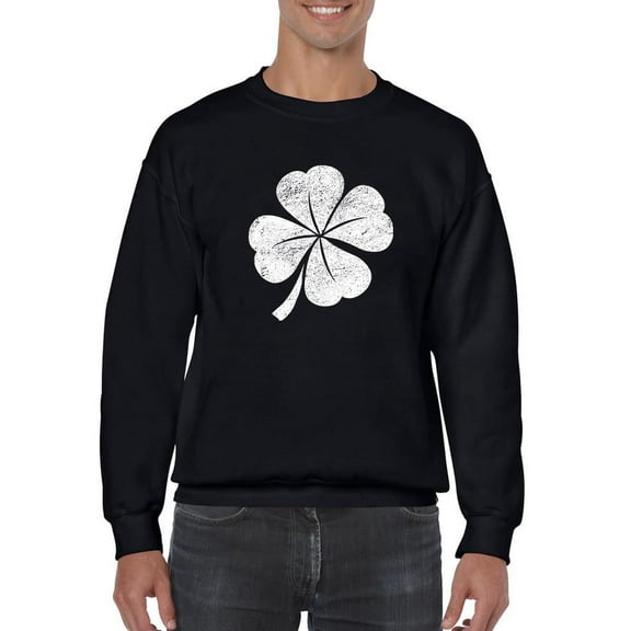 Four Leaf Clover Sweatshirt Men -Smartprints Designs, Male x-Large