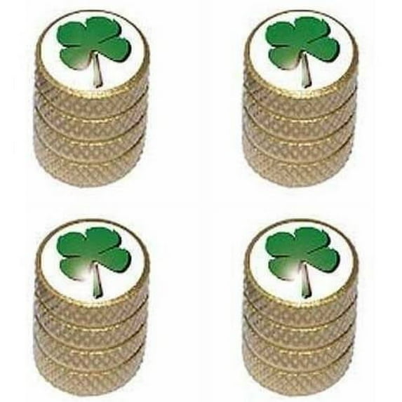 Four Leaf Clover Tire Rim Wheel Aluminum Valve Stem Caps, Multiple Colors
