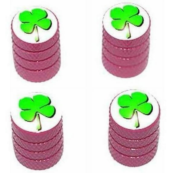 Four Leaf Clover Tire Rim Wheel Aluminum Valve Stem Caps, Multiple Colors