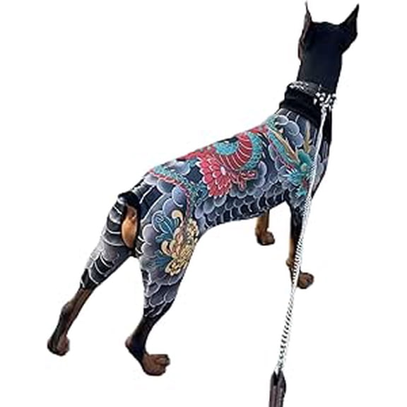 Four Legged Pet Clothes, Dragon Tattoo Print All Season Suitable For Dogs And Cats, Funny Personalized Outfit, Medium