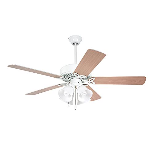 Emerson Ceiling Fans CF711WW Pro Series II Indoor Ceiling Fan With Light, 50-Inch Blades, Appliance White Finish