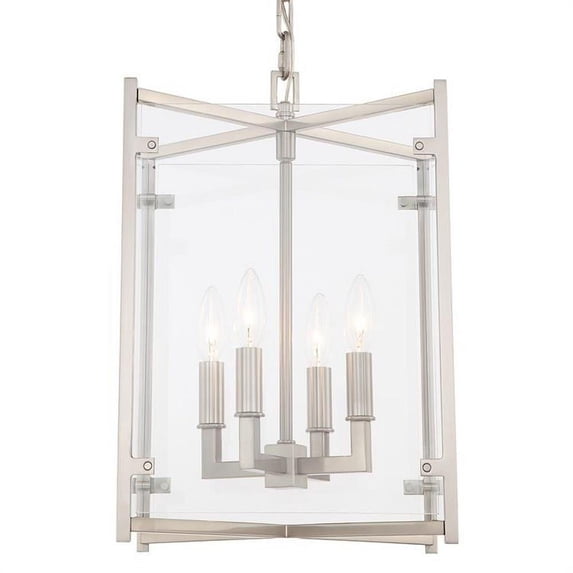 Four Light Chandelier in Minimalist Style 12 inches Wide By 18.5 inches High Bailey Street Home 49-Bel-2757164
