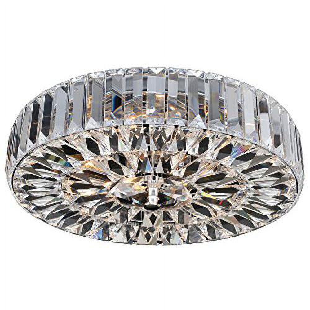 Julien 16" Chrome Crystal Drum Flush Mount Light