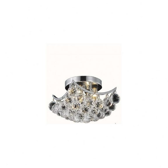 Four Light Flush Mount-Chrome Finish-Royal Cut Crystal Type Bailey Street Home 390-Bel-3336218