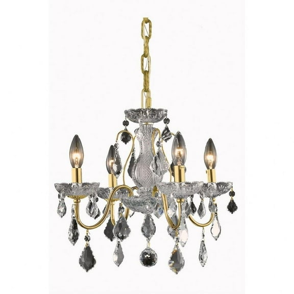 Four Light Pendant-Gold Finish-Royal Cut Crystal Type Bailey Street Home 390-Bel-3336214