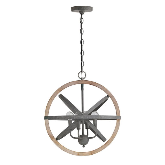 330544IW-Capital Lighting-Four Light Pendant -Traditional Installation