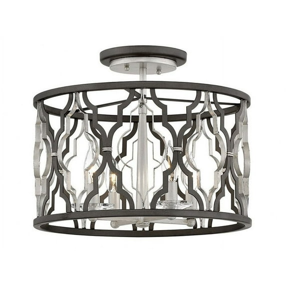 Four Light Semi-Flush Mount In Transitional Style 16 Inches Wide By 14.5 Inches High Hinkley Lighting 3063Gg