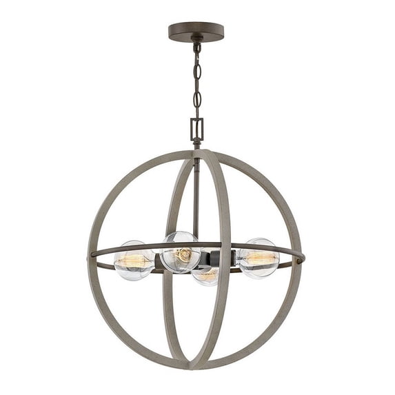 3424DC Hinkley Lighting Bodie - Four Light Small Orb Chandelier in Transitional Style - 20 Inches Wide by 23 Inches High