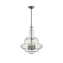 Four Light Small Pendant 15.5 inches Wide By 20 inches High-Polished Nickel Finish Bailey Street Home 116-Bel-2121510