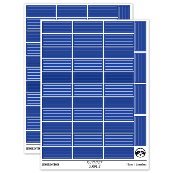 Four Lines for Notes Sticker Set - Dark Blue - Gloss Finish - 1.5" Small