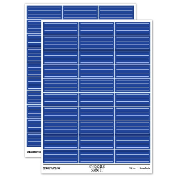 Four Lines for Notes Sticker Set - Dark Blue - Matte Finish - 1.75" Medium