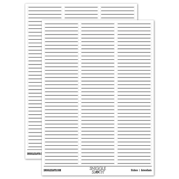 Four Lines for Notes Sticker Set - White - Matte Finish - 1.75" Medium