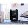 thumbnail image 1 of Four Lockable Casters, Black Design - Trendy Bar Cart for Home Decor, 1 of 5