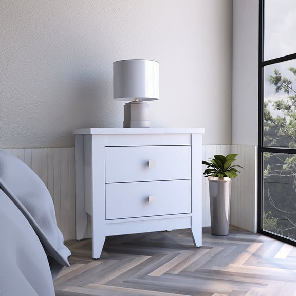Four Long Wooden Legs for Stability / Small Side Table for Bedroom Display
