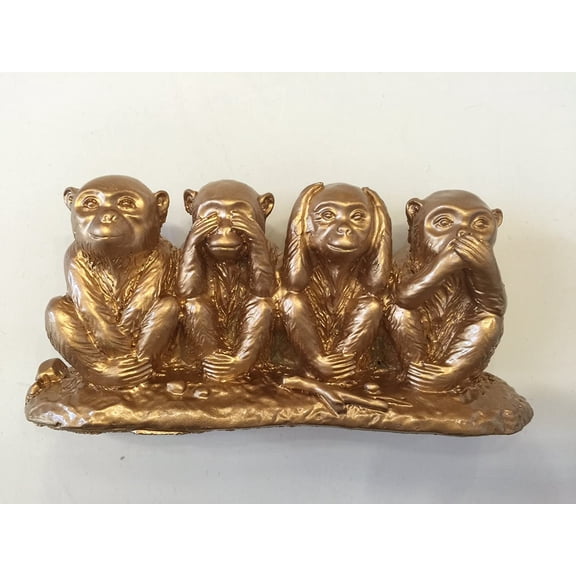 Four Monkeys Statue Do No Evil Say No Evil Hear No Evil See No Evil