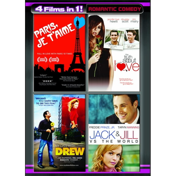 Four Movies in One: Romantic Comedy  (Paris Je T'Aime / The Truth About Love / My Date with Drew / Jack and Jill vs. The World)