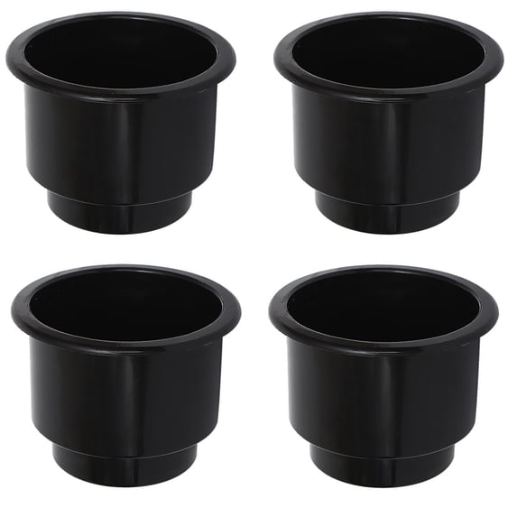 RAParts Four New Plastic Black Drink Holder for Pontoons Trailers Decks Pool / Poker Tables and More