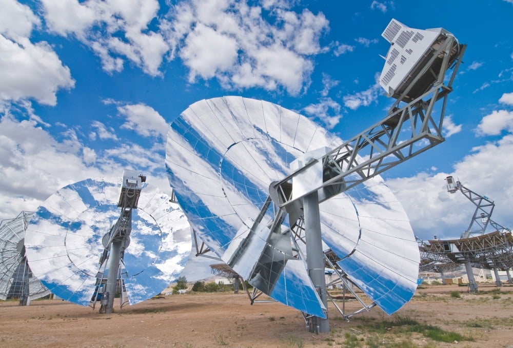 Solar Array Dish Four Newly Designed Solar Power Collection Dishes At Sandia National ...