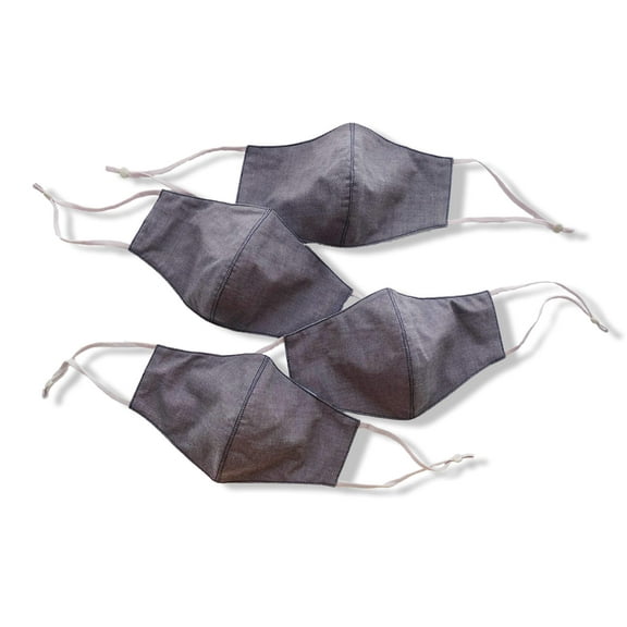 Four Pack of Reusable Face Masks - Super Soft Face Mask Made with Breathable Cotton - Adjustable Mask, Washable Cloth Mask - Face Masks For Women and Men