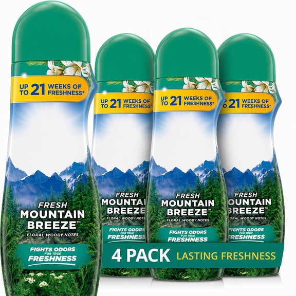 Four Pack of In-Wash Scent Booster Crystals, Mountain Breeze, 21 Ounce