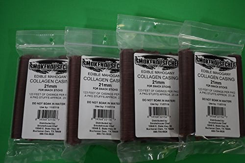 Four Packs of 21 Casings for 100 lbs of Snack Sticks, Slim Jims