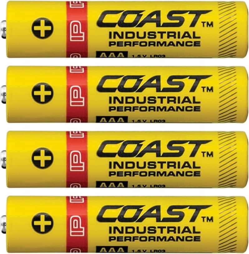 Four Packs of AAA Alkaline Industrial Performance Batteries with High Performance