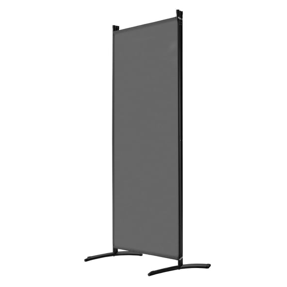 Four Panel Folding Privacy Screen Portable Room Divider for Office Bedroom Study Gray