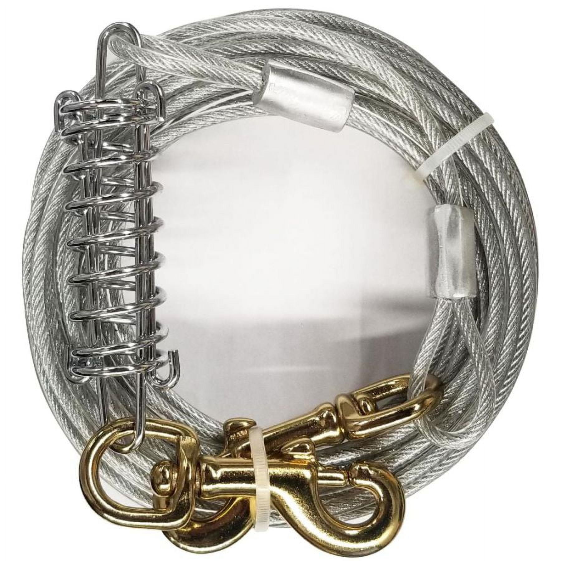 Four Paws Dog Tie Out Cable Heavy Weight Black [Dog, Tieout Stakes