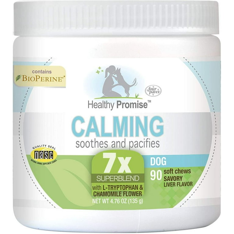 Four Paws Healthy Promise Calming Aid for Dogs 90 count Pack of 2