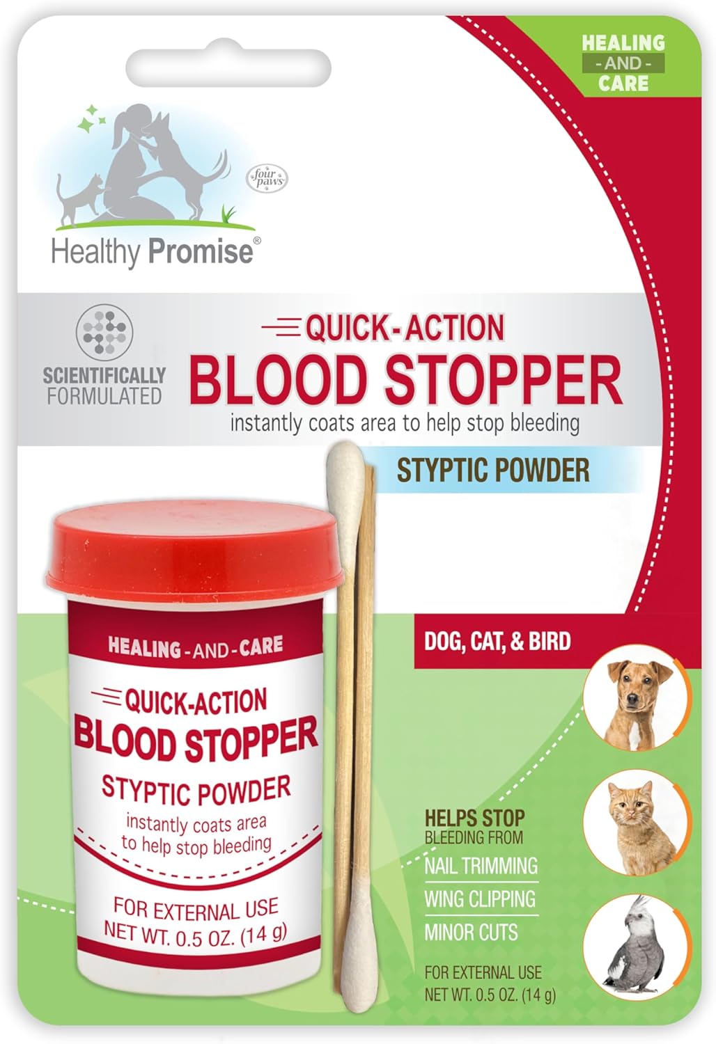 Four Paws Healthy Promise Pet Blood Stopper Powder 0.5 Oz.
